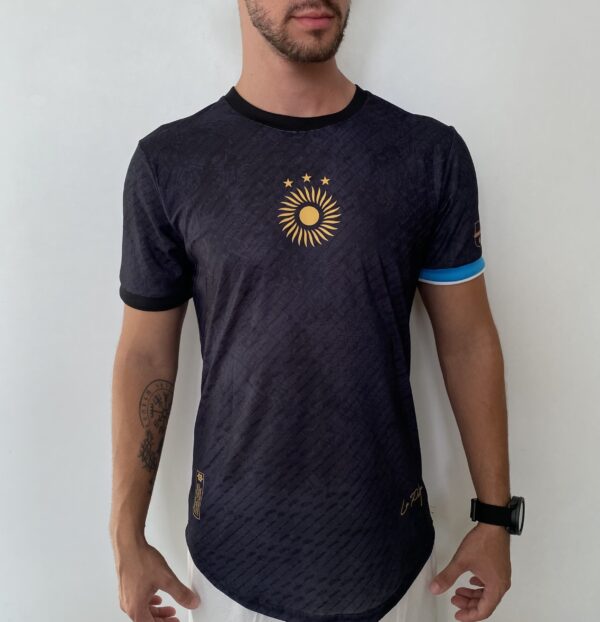 Camisa Argentina 2024 Versão Jogador - Lionel Messi 10 - Edição Especial GOAT - Preta - Imagem 2