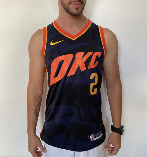 Camiseta Regata Basquete NBA Oklahoma City Thunder - 2 Shai Gilgeous-Alexander - City Edition 2024 Nike - Imagem 2