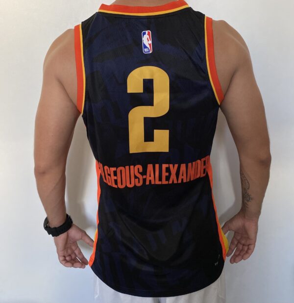 Camiseta Regata Basquete NBA Oklahoma City Thunder - 2 Shai Gilgeous-Alexander - City Edition 2024 Nike - Imagem 14