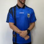 Camisa Retrô Clássica Seleção Argentina - Adidas Masculina - Azul Marinho Preta - 1994