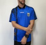 Camisa Retrô Clássica Seleção Argentina - Adidas Masculina - Azul Marinho Preta - 1994 - Imagem 14