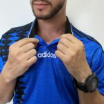 Camisa Retrô Clássica Seleção Argentina - Adidas Masculina - Azul Marinho Preta - 1994 - Imagem 10