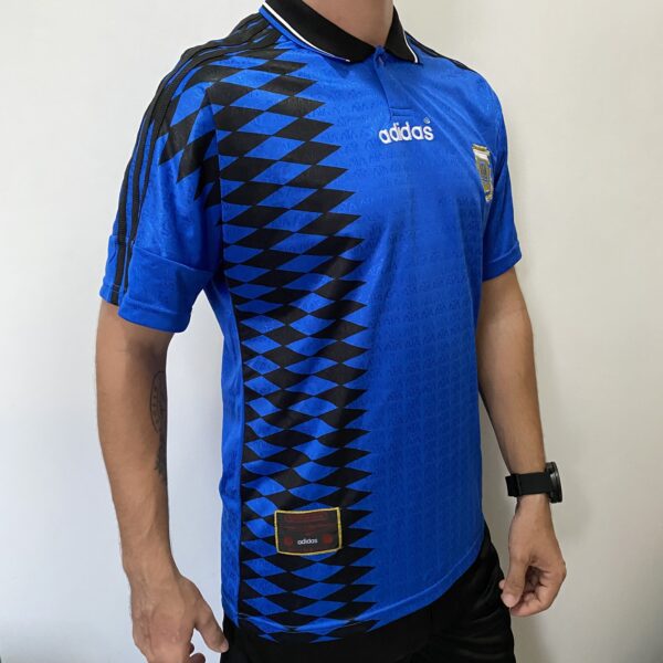 Camisa Retrô Clássica Seleção Argentina - Adidas Masculina - Azul Marinho Preta - 1994 - Imagem 16