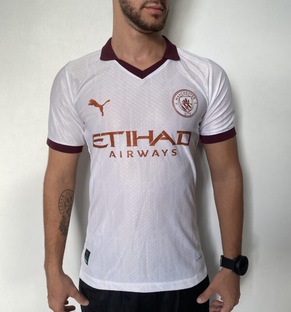 Camisa Manchester City Away 2024 Versão Jogador Branca Puma - Imagem 2