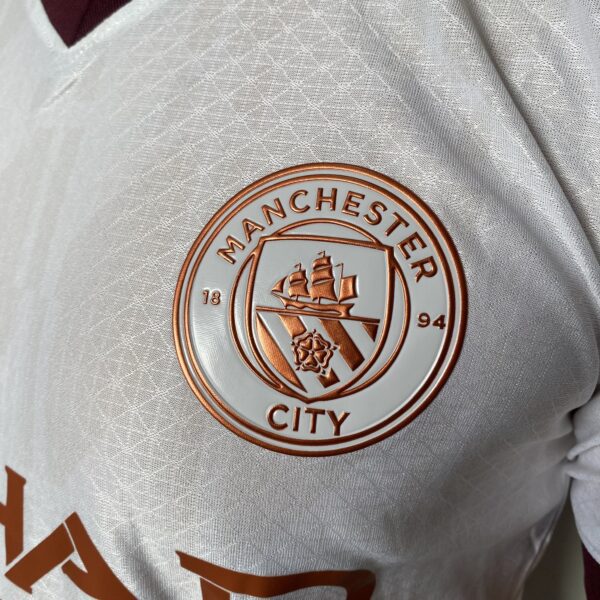Camisa Manchester City Away 2024 Versão Jogador Branca Puma - Imagem 5