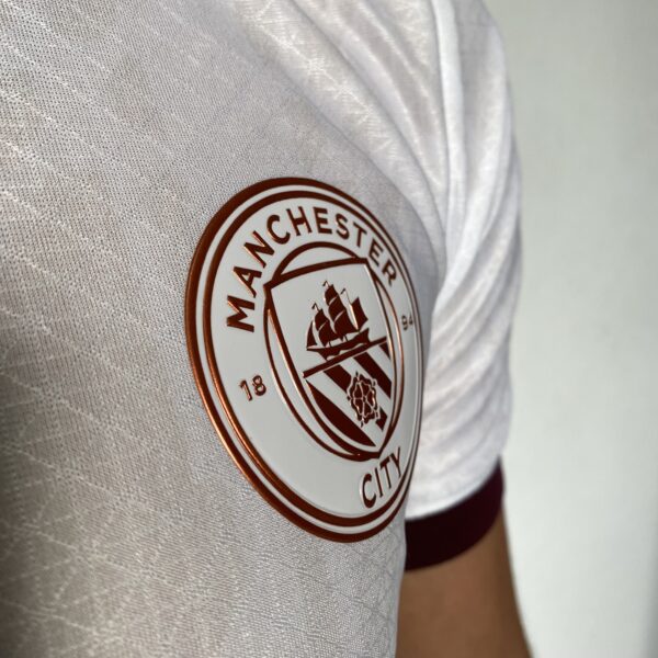 Camisa Manchester City Away 2024 Versão Jogador Branca Puma - Imagem 6