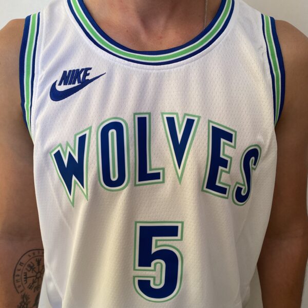 Camiseta Regata NBA Minnesota Timberwolves - Anthony Edwards 5 - Classic Edition Swingman Branca 2024 Nike - Imagem 3