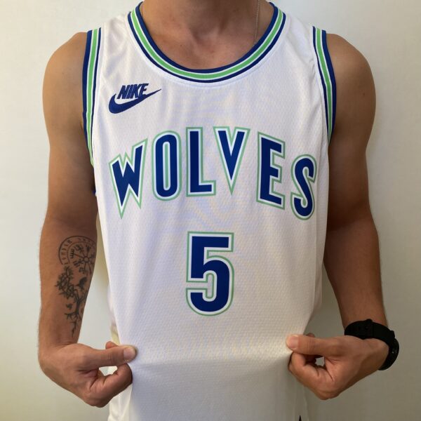 Camiseta Regata NBA Minnesota Timberwolves - Anthony Edwards 5 - Classic Edition Swingman Branca 2024 Nike - Imagem 8
