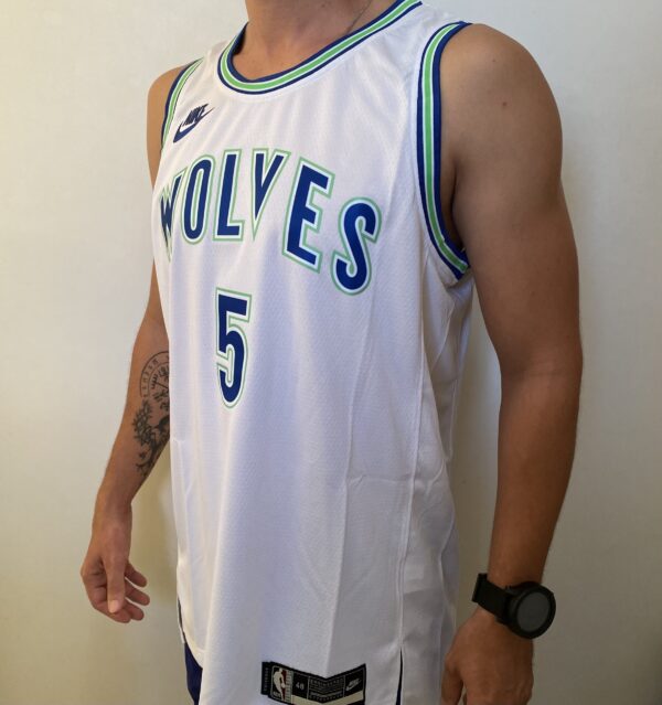 Camiseta Regata NBA Minnesota Timberwolves - Anthony Edwards 5 - Classic Edition Swingman Branca 2024 Nike - Imagem 10