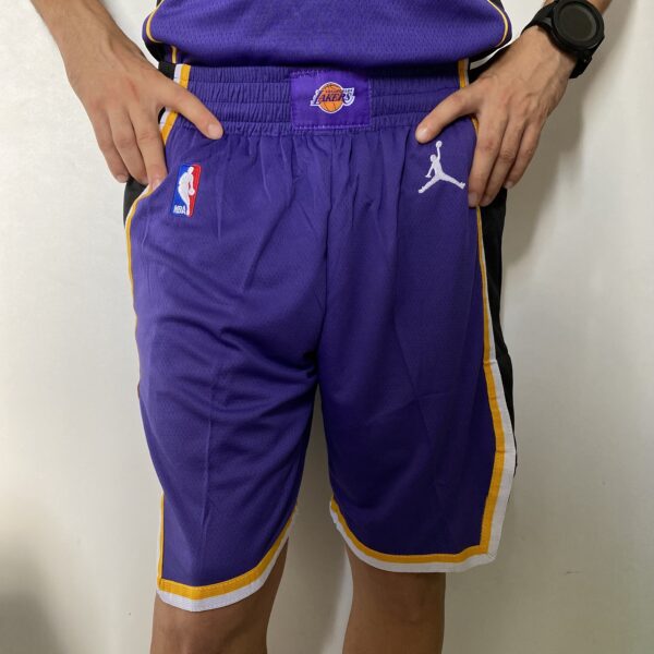 Short Bermuda NBA Los Angeles Lakers Statement Edition Roxa 2021 Jordan - Imagem 1