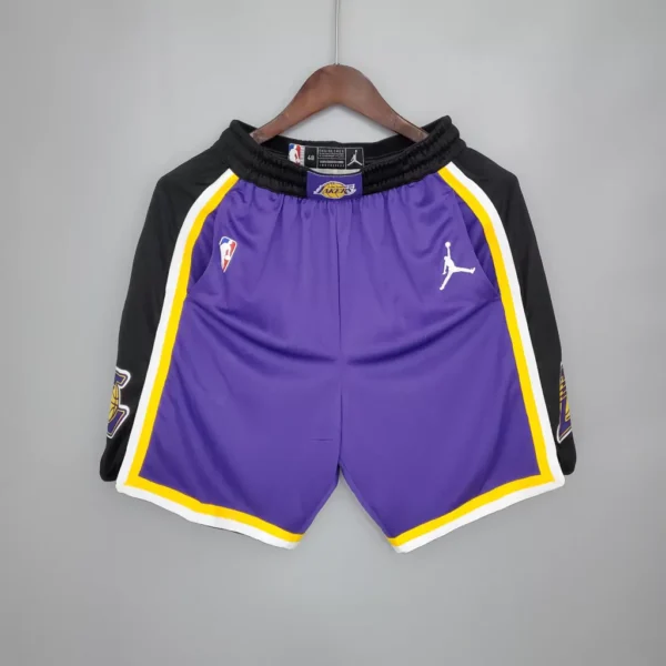 Short Bermuda NBA Los Angeles Lakers Statement Edition Roxa 2021 Jordan - Imagem 11