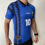 Camisa Retrô Clássica Seleção Argentina - Messi 10 - Azul Marinho Preta Adidas - 1994 - Imagem 13