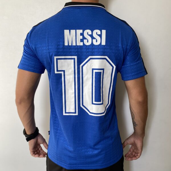 Camisa Retrô Clássica Seleção Argentina - Messi 10 - Azul Marinho Preta Adidas - 1994 - Imagem 16