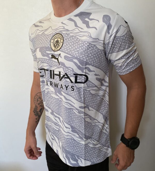Camisa Manchester City Comemorativa Ano Novo Chinês - Dragão de Madeira - Versão Jogador 2025 - Cinza - Puma - Imagem 12