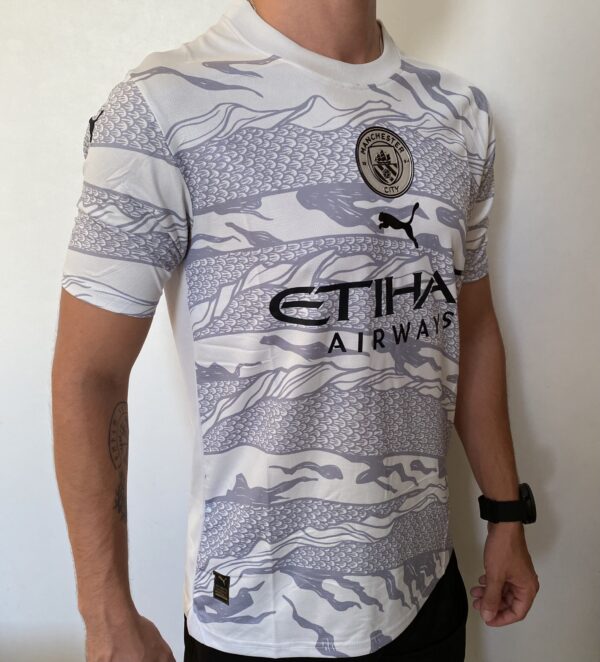 Camisa Manchester City Comemorativa Ano Novo Chinês - Dragão de Madeira - Versão Jogador 2025 - Cinza - Puma - Imagem 13