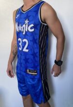 Kit Conjunto Camiseta Regata e Bermuda Short Basquete NBA - Orlando Magic - Classic Edition 2023 - Azul - Nike - Imagem 3