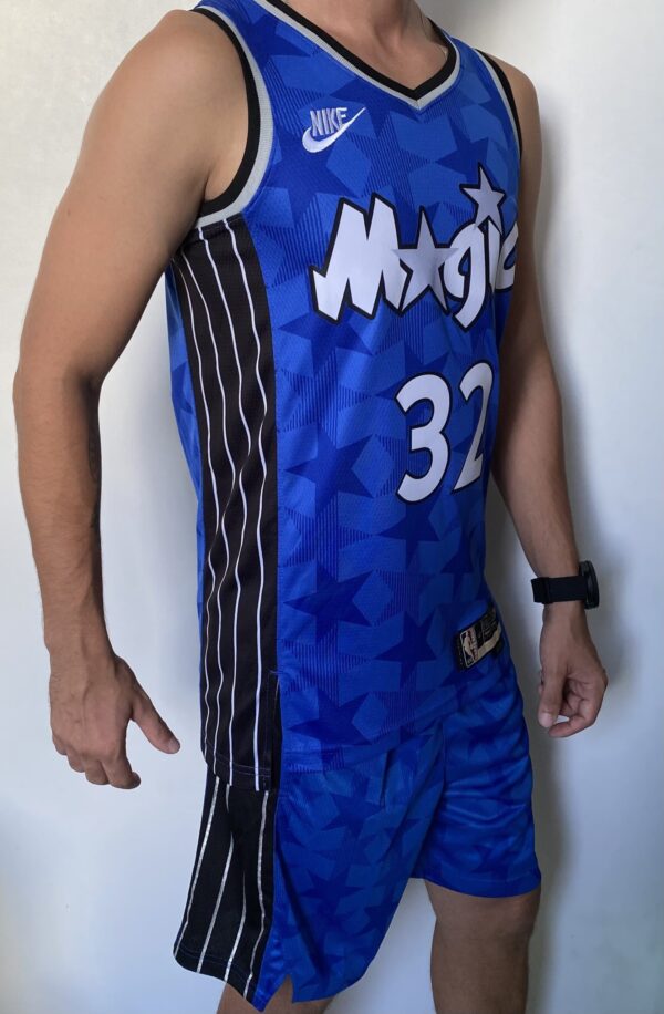 Kit Conjunto Camiseta Regata e Bermuda Short Basquete NBA - Orlando Magic - Classic Edition 2023 - Azul - Nike - Imagem 2