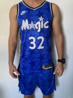 Kit Conjunto Camiseta Regata e Bermuda Short Basquete NBA - Orlando Magic - Classic Edition 2023 - Azul - Nike