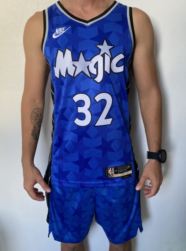 Kit Conjunto Camiseta Regata e Bermuda Short Basquete NBA - Orlando Magic - Classic Edition 2023 - Azul - Nike - Imagem 1