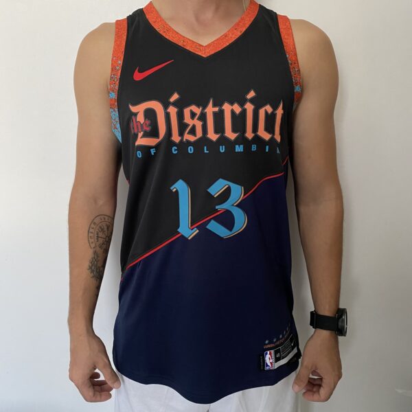Camiseta Regata NBA Swingman Washington Wizards - Jordan Poole 13 - City Edition - 2024 Preta Nike - Imagem 1