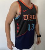 Camiseta Regata NBA Swingman Washington Wizards - Jordan Poole 13 - City Edition - 2024 Preta Nike - Imagem 9
