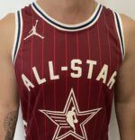 Kit Conjunto Camiseta Regata e Bermuda Short Basquete NBA All-Star Game Time Oeste 23 LeBron James Statement Edition Jordan Vermelho 2024 - Imagem 2