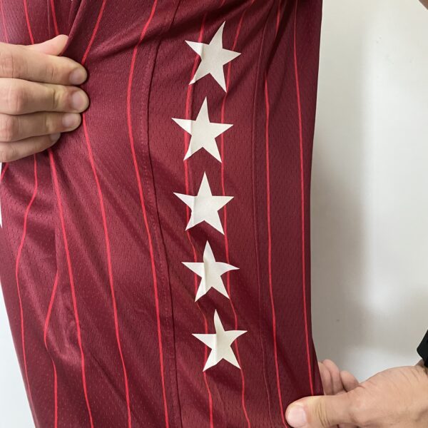 Kit Conjunto Camiseta Regata e Bermuda Short Basquete NBA All-Star Game Time Oeste 23 LeBron James Statement Edition Jordan Vermelho 2024 - Imagem 8