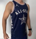 Camiseta Regata Basquete NBA All-Star Game Time Leste 34 Giannis Antetokounmpo Statement Edition Jordan Azul 2024 - Imagem 7