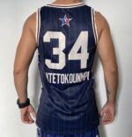 Camiseta Regata Basquete NBA All-Star Game Time Leste 34 Giannis Antetokounmpo Statement Edition Jordan Azul 2024 - Imagem 12
