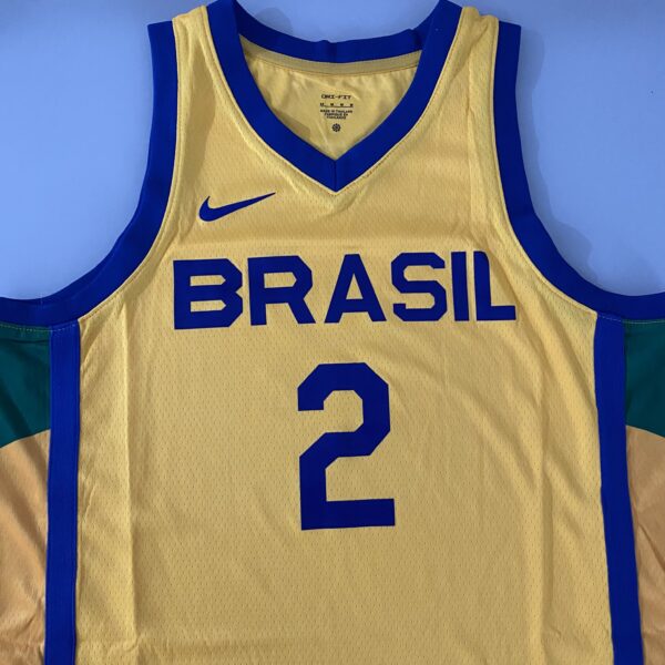 Camiseta Regata Basquete Brasil Yago 2 Amarela 2024 Nike - Imagem 21