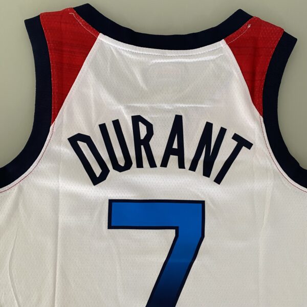 Camiseta Regata Basquete USA EUA Seleção Estados Unidos Durant 7 2020 Nike Branca - Imagem 18