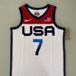 Camiseta Regata Basquete USA EUA Seleção Estados Unidos Durant 7 2020 Nike Branca - Imagem 13