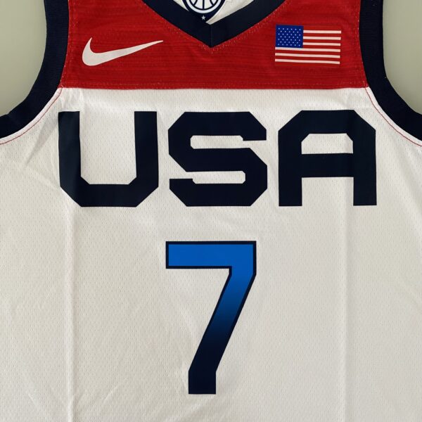 Camiseta Regata Basquete USA EUA Seleção Estados Unidos Durant 7 2020 Nike Branca - Imagem 14
