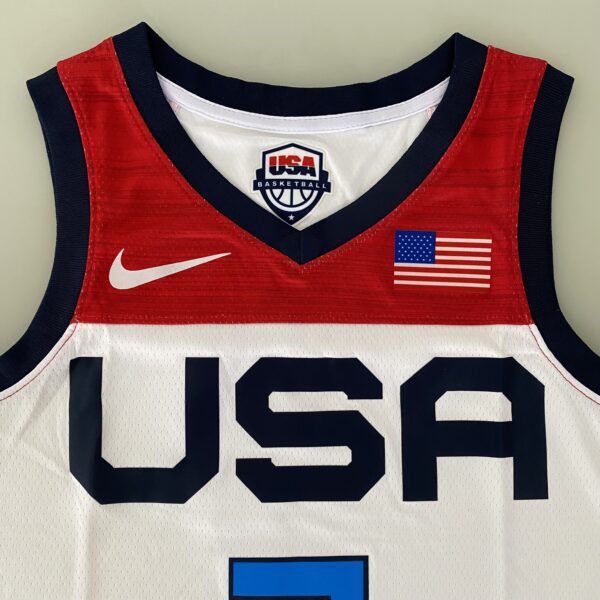 Camiseta Regata Basquete USA EUA Seleção Estados Unidos Durant 7 2020 Nike Branca - Imagem 16