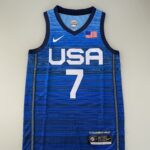 Camiseta Regata Basquete USA EUA Seleção Estados Unidos Durant 7 2020 Nike Azul - Imagem 15
