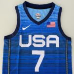 Camiseta Regata Basquete USA EUA Seleção Estados Unidos Durant 7 2020 Nike Azul - Imagem 16