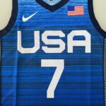 Camiseta Regata Basquete USA EUA Seleção Estados Unidos Durant 7 2020 Nike Azul - Imagem 17