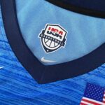 Camiseta Regata Basquete USA EUA Seleção Estados Unidos Durant 7 2020 Nike Azul - Imagem 19