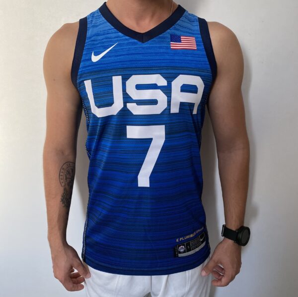 Camiseta Regata Basquete USA EUA Seleção Estados Unidos Durant 7 2020 Nike Azul - Imagem 1