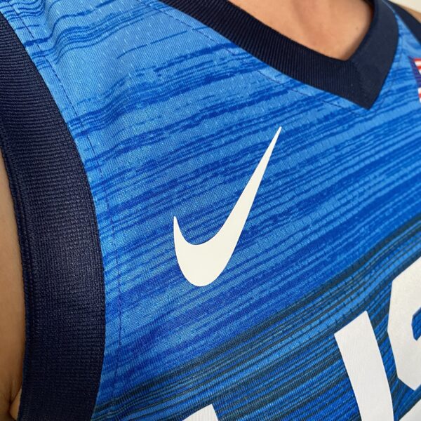 Camiseta Regata Basquete USA EUA Seleção Estados Unidos Durant 7 2020 Nike Azul - Imagem 5