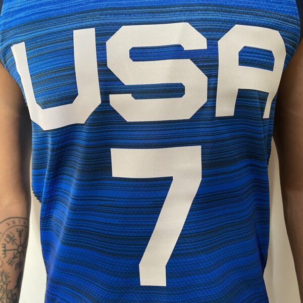 Camiseta Regata Basquete USA EUA Seleção Estados Unidos Durant 7 2020 Nike Azul - Imagem 6