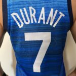 Camiseta Regata Basquete USA EUA Seleção Estados Unidos Durant 7 2020 Nike Azul - Imagem 13
