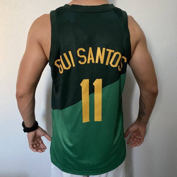 Camiseta Regata Basquete Brasil Gui Santos 11 Verde 2024 Nike - Imagem 13