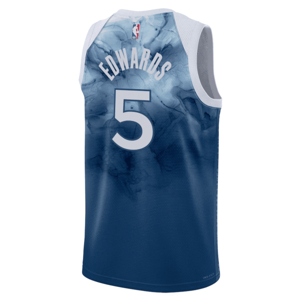 Camiseta Regata NBA Minnesota Timberwolves - Anthony Edwards 5 - City Edition Swingman Branca 2024 Nike - Imagem 3