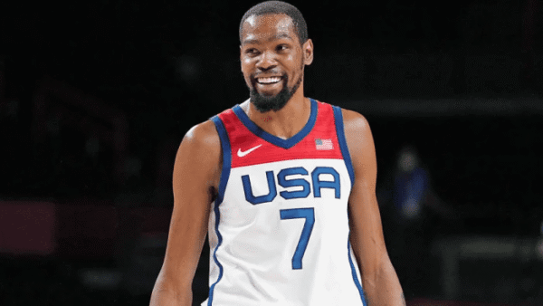 Camiseta Regata Basquete USA EUA Seleção Estados Unidos Durant 7 2020 Nike Branca - Imagem 11