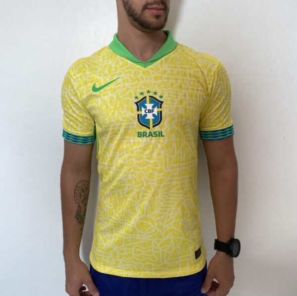 Camisa Brasil Seleção Brasileira Home Amarela Jogador Copa América 2024/25 Nike - Imagem 2