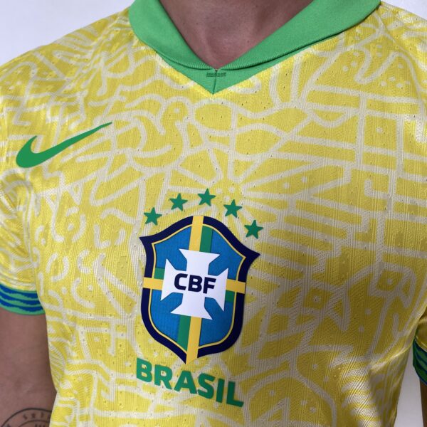 Camisa Brasil Seleção Brasileira Home Amarela Jogador Copa América 2024/25 Nike - Imagem 4