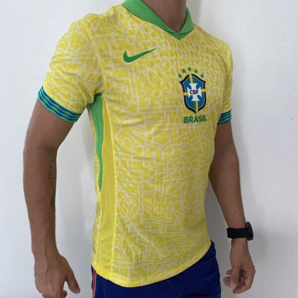 Camisa Brasil Seleção Brasileira Home Amarela Jogador Copa América 2024/25 Nike - Imagem 13