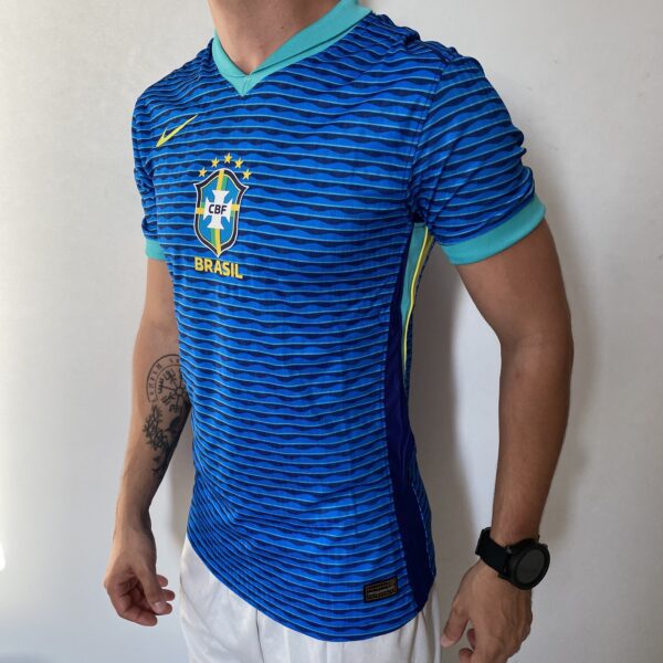 Camisa Brasil Seleção Brasileira Away Azul Jogador Copa América 2024/25 Nike - Imagem 11