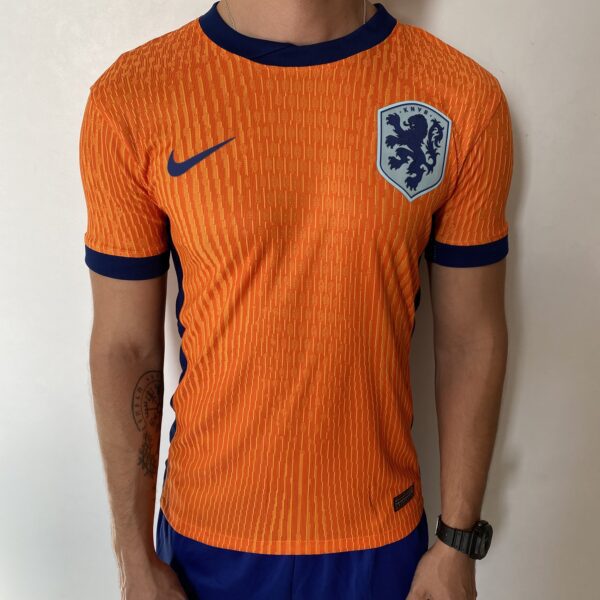 Camisa Seleção Holanda Home Versão Jogador EuroCopa 2024 Laranja Nike - Imagem 1